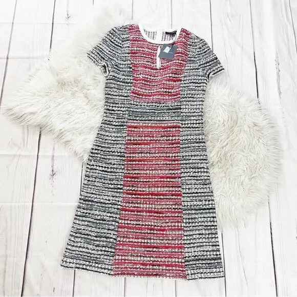 St. John Collection Amelia Women's Tweed Colorblock Sheath Dress Size‎ 4